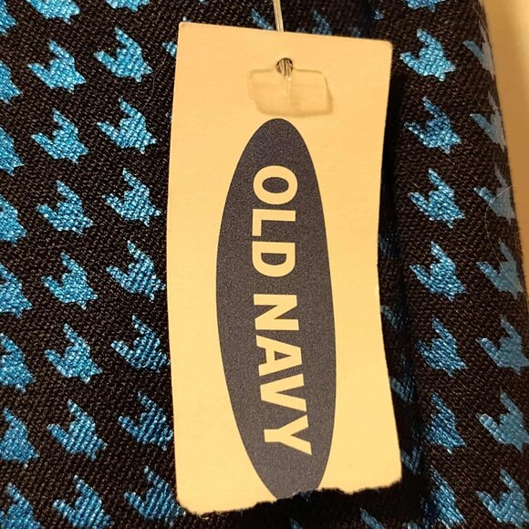 Old Navy Blue & black Metallic Houndstooth Pixie Ankle Pants, size 10 - NWT - Picture 8 of 11